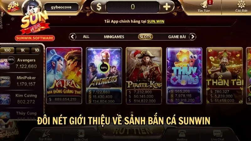 Giới thiệu tổng quan về sảnh nổ hũ Sunwin