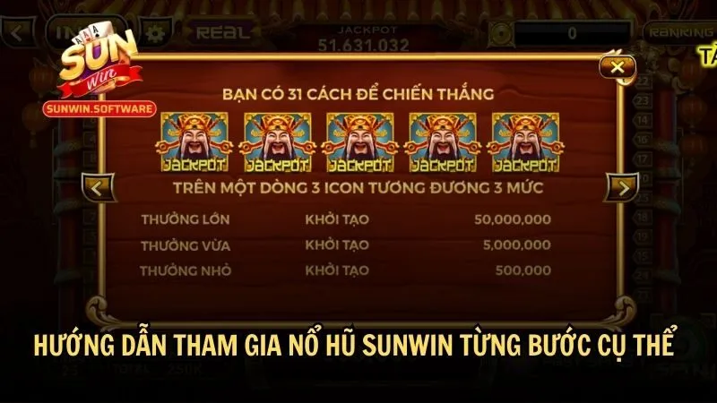 Hướng dẫn tham gia nổ hũ Sunwin từng bước cụ thể